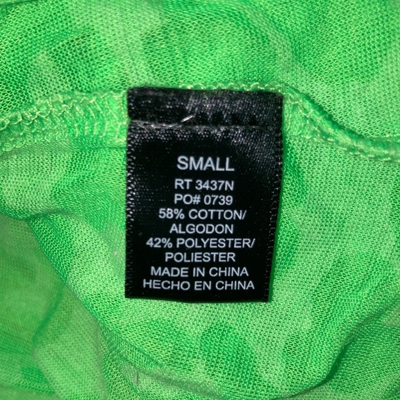 🌼Leopard Burnout Neon Green Swing Tank - Picture 7 of 9